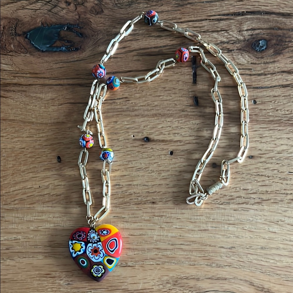 Colorful Heart Pendant Necklace